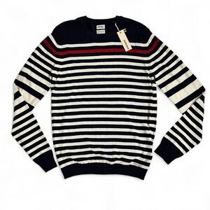 Diesel K-Calib Striped Crewneck Sweater Navy Red White Nautical Preppy Unisex XL